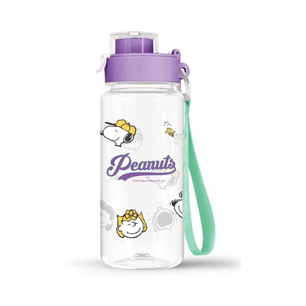 MINISO Peanuts Collection Plastic Bottle with Strap (640ml) - Baseball